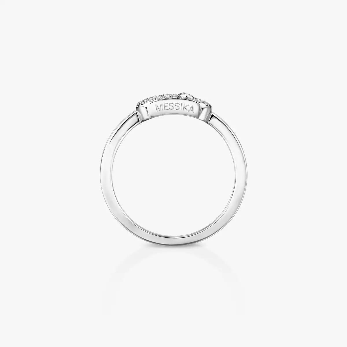 Move Uno White Gold Pavé Diamond Ring - Image 4