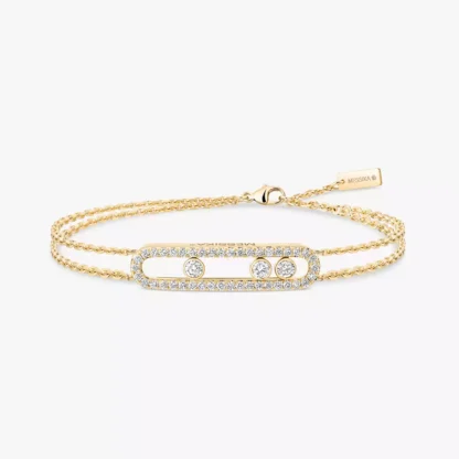 Move Classique Pavé Yellow Gold Diamond Bracelet - Image 3