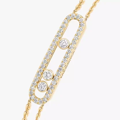 Move Classique Pavé Yellow Gold Diamond Bracelet - Image 2