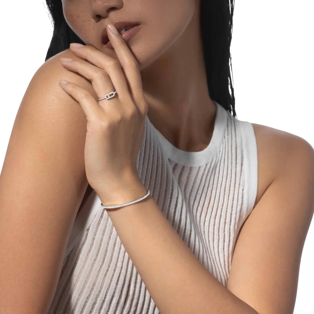 Messika Skinny Collection Diamond Bangle Bracelet - Image 2