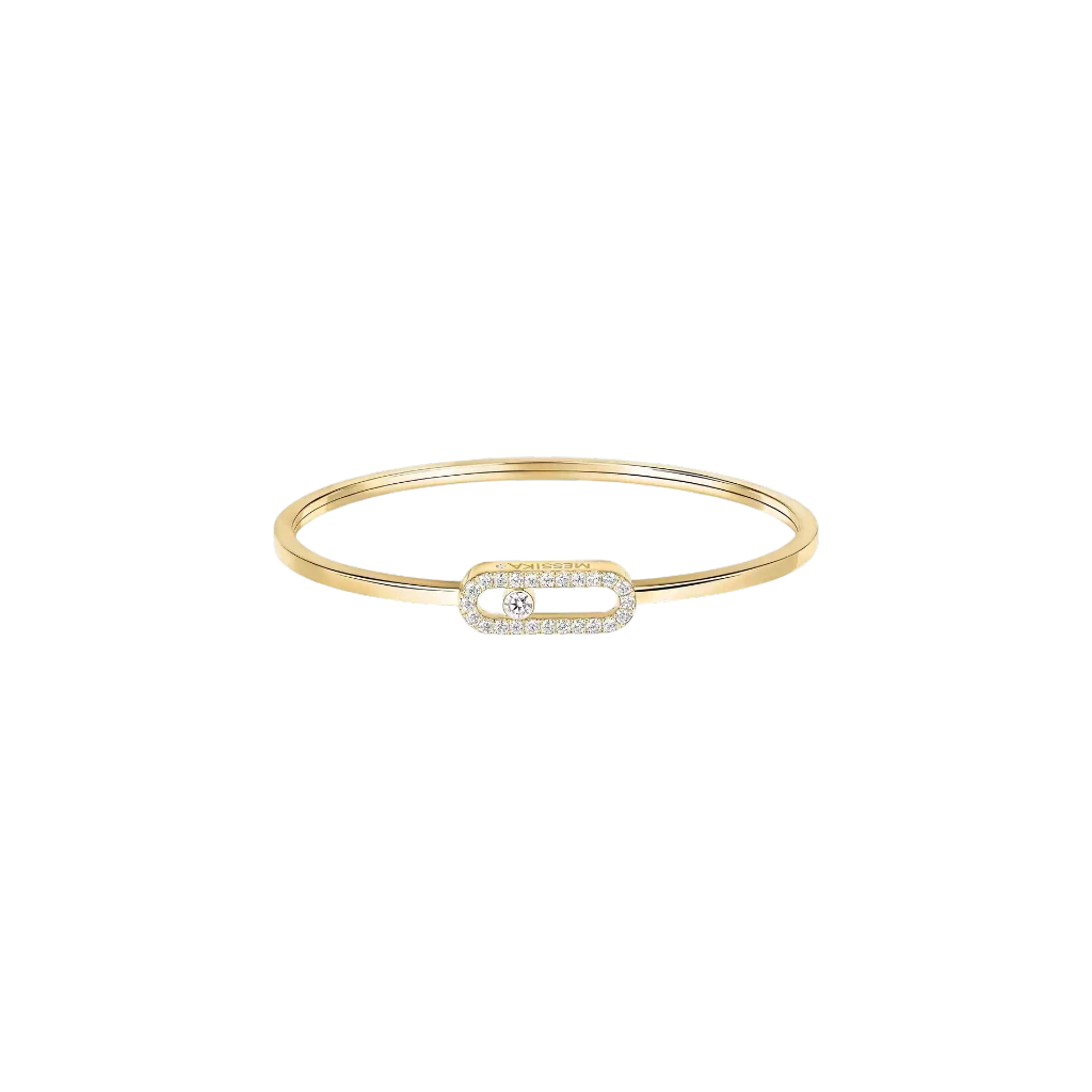 Messika "Move Uno Pave' Flex" Collection Diamond Bangle Bracelet - Image 2