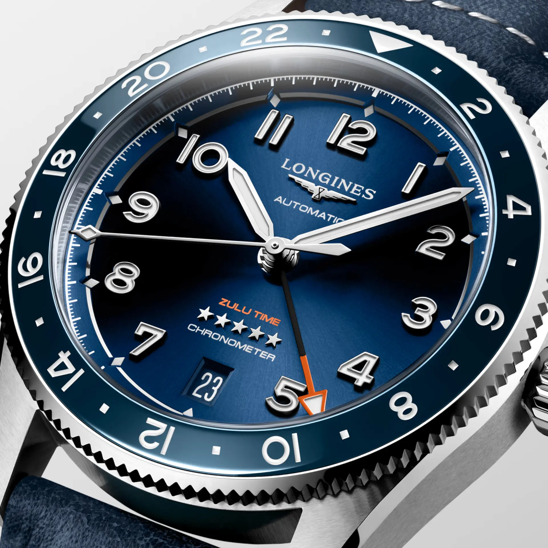 Longines Spirit Zulu Time Men's 39mmWatch - Image 4