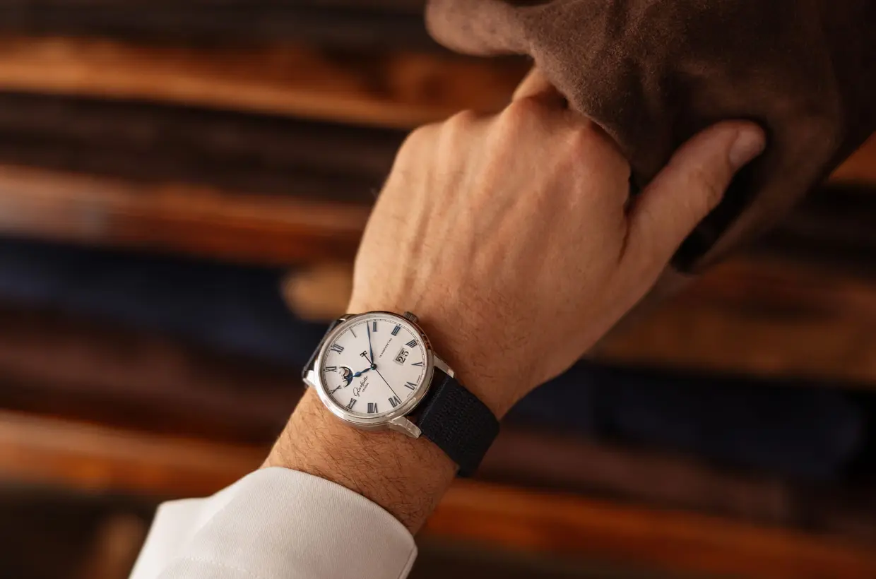 Glashutte Senator Excellence Panorama Date Moon Phase 40mm Watch - Image 7