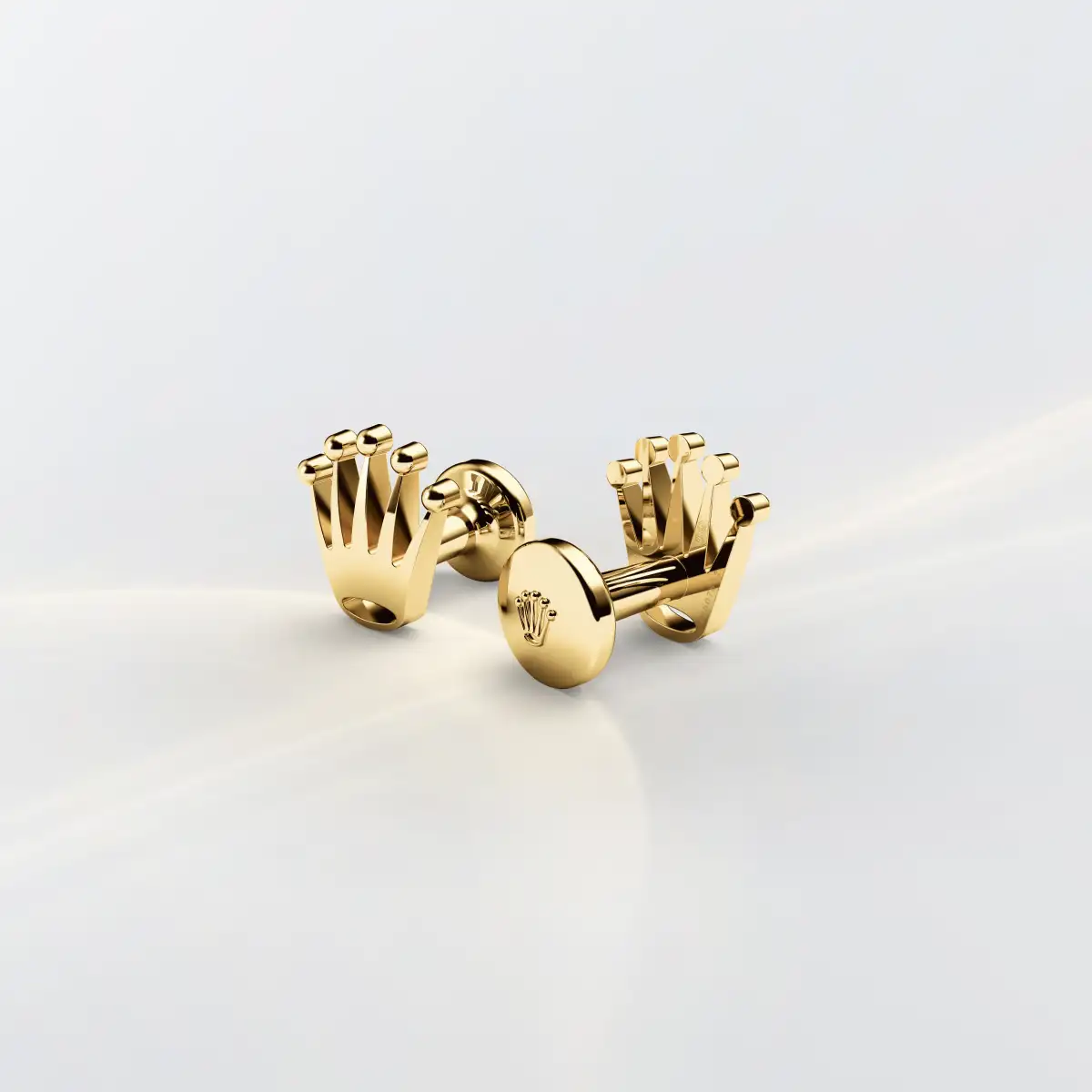 Rolex ‘Crown’ cufflinks in Yellow gold 18 ct yellow gold , a1018 at Montecristo Jewellers