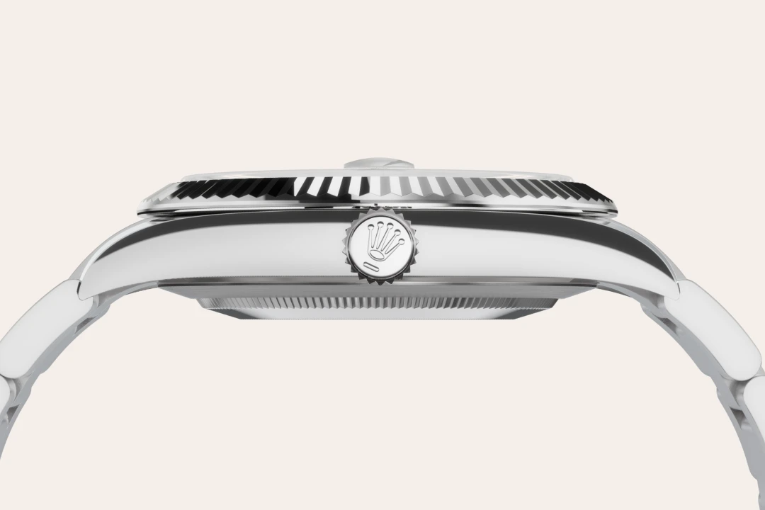 Rolex Datejust in White Rolesor - combination of Oystersteel and white gold M126334-0025- Montecristo Jewellers