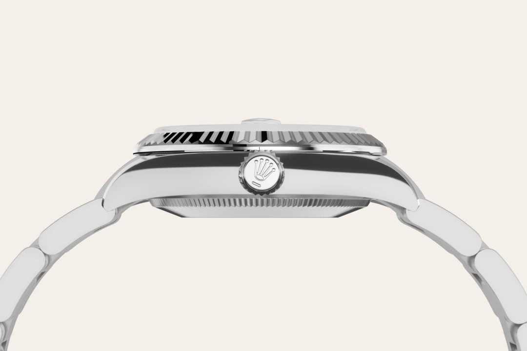 Rolex Datejust in White Rolesor - combination of Oystersteel and white gold M278274-0033- Montecristo Jewellers