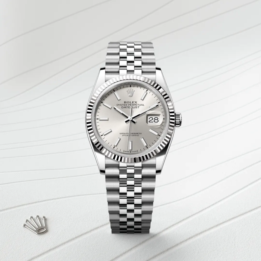 Rolex Datejust in White Rolesor - combination of Oystersteel and white gold M126234-0013- Montecristo Jewellers Rolex Datejust in White Rolesor - combination of Oystersteel and white gold M126234-0013- Montecristo Jewellers