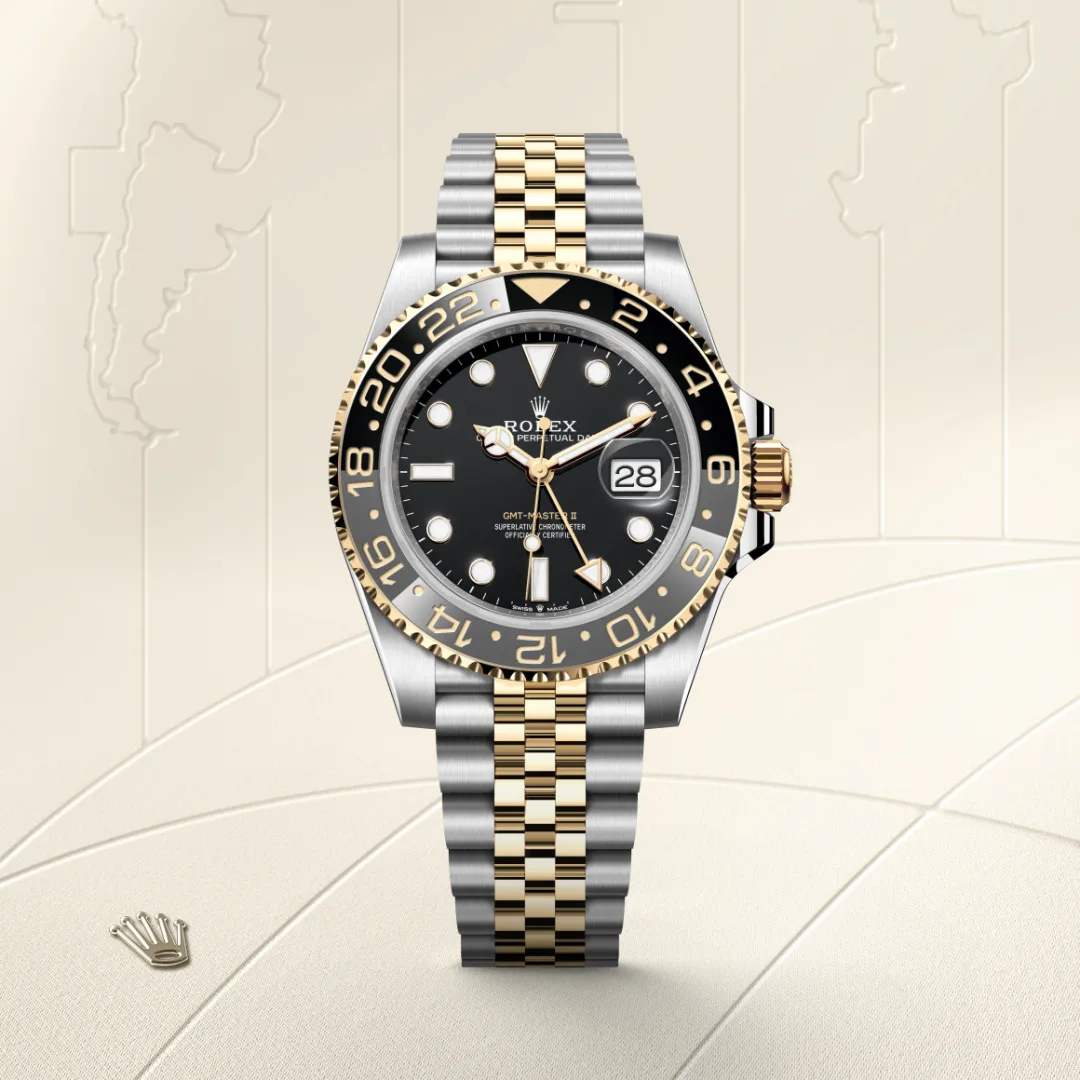 Rolex GMT-Master II in Yellow Rolesor - combination of Oystersteel and yellow gold M126713GRNR-0001- Montecristo Jewellers