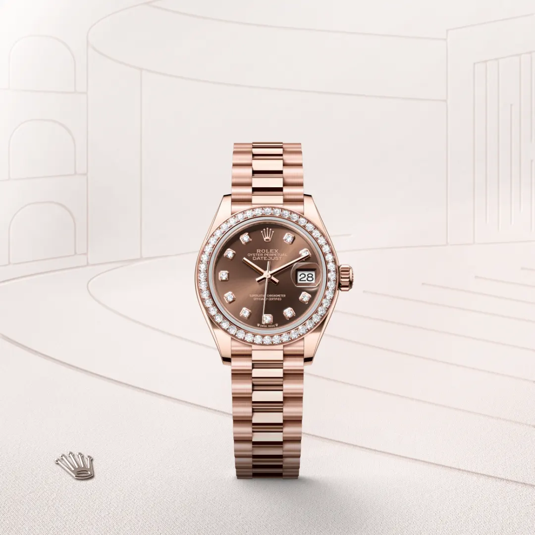 Rolex Lady-Datejust in 18 ct Everose gold M279135RBR-0017- Montecristo Jewellers
