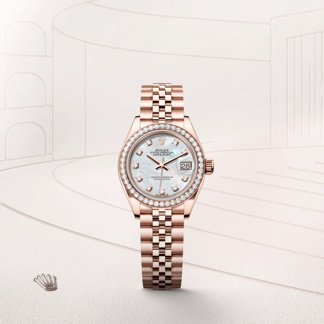 Rolex Lady-Datejust in 18 ct Everose gold M279135RBR-0019- Montecristo Jewellers