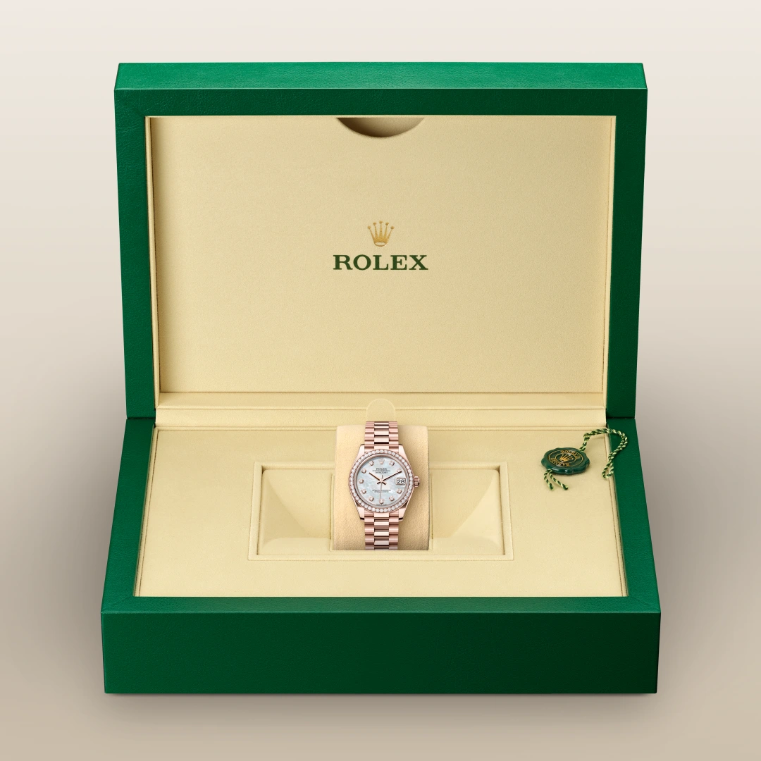 Rolex Datejust in 18 ct Everose gold M278285RBR-0005- Montecristo Jewellers