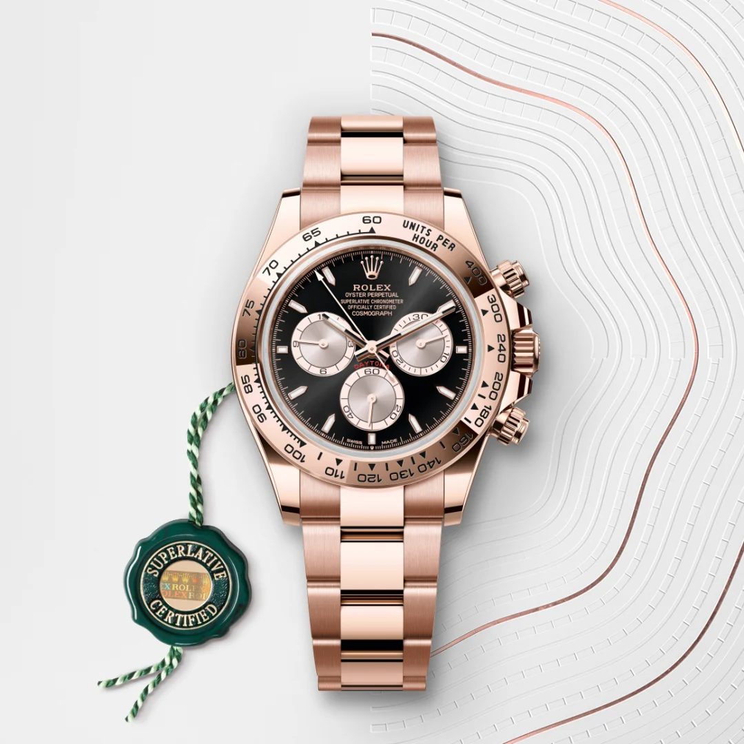 Rolex Cosmograph Daytona in 18 ct Everose gold M126505-0001- Montecristo Jewellers