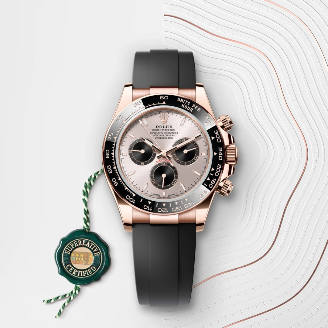Rolex Cosmograph Daytona in 18 ct Everose gold M126515LN-0006- Montecristo Jewellers