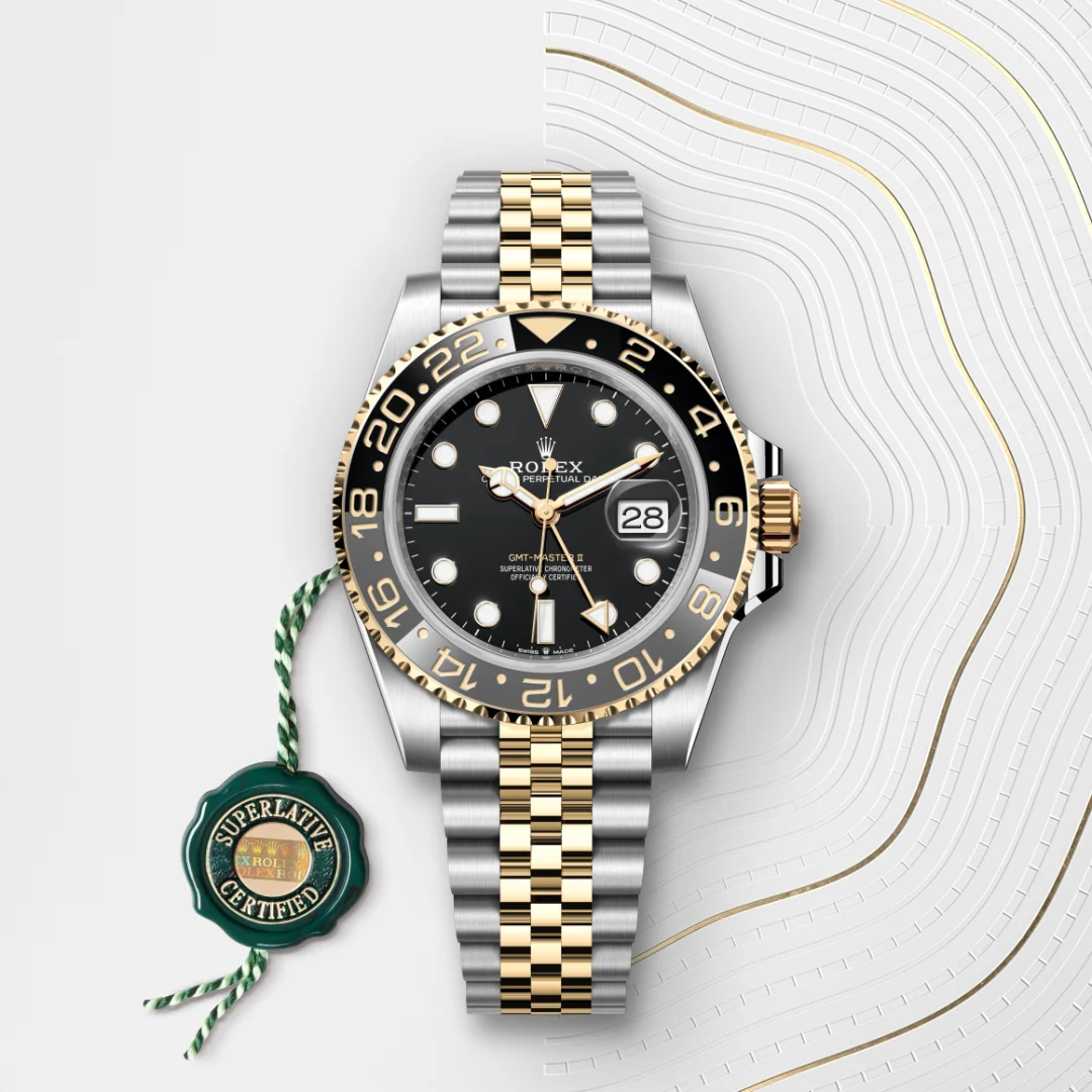 Rolex GMT-Master II in Yellow Rolesor - combination of Oystersteel and yellow gold M126713GRNR-0001- Montecristo Jewellers