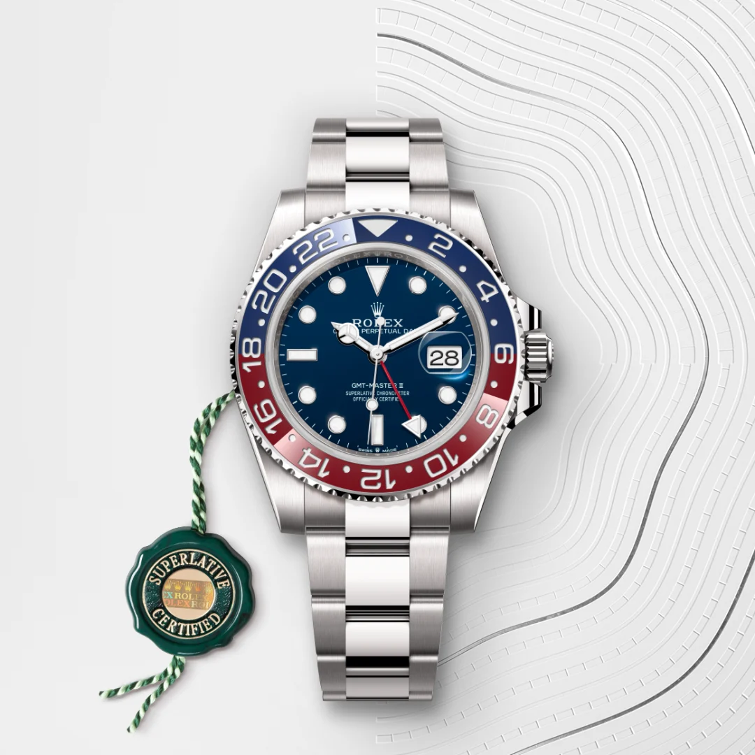 Rolex GMT-Master II in 18 ct white gold M126719BLRO-0003- Montecristo Jewellers