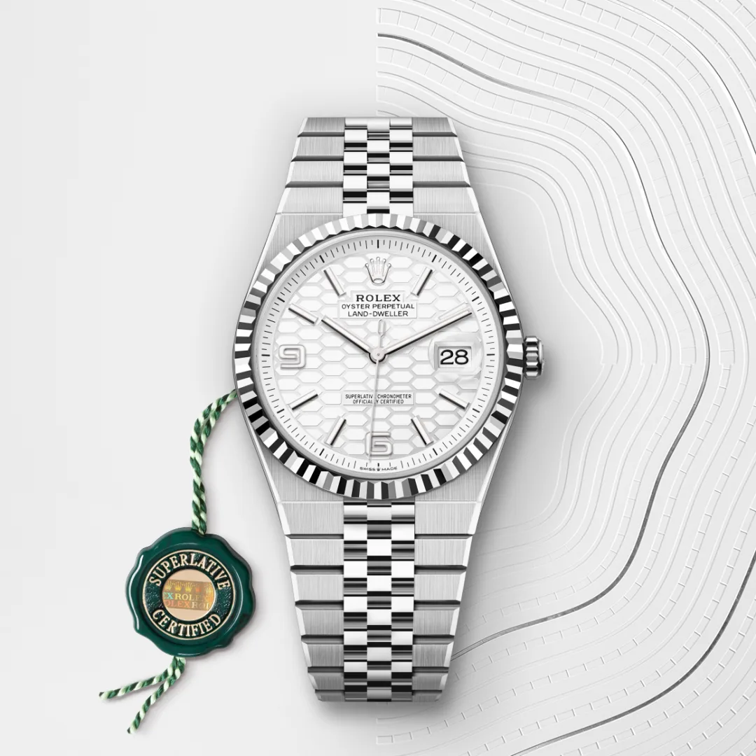 Rolex Land-Dweller in White Rolesor - combination of Oystersteel and white gold M127334-0001- Montecristo Jewellers Rolex Land-Dweller in White Rolesor - combination of Oystersteel and white gold M127334-0001- Montecristo Jewellers