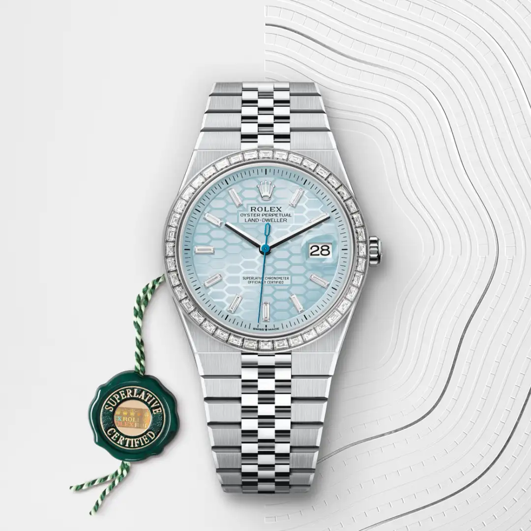 Rolex Land-Dweller in Platinum M127386TBR-0001- Montecristo Jewellers Rolex Land-Dweller in Platinum M127386TBR-0001- Montecristo Jewellers