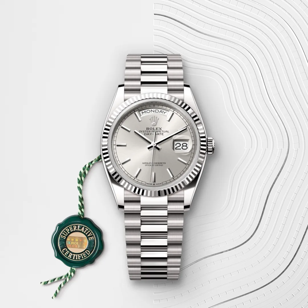 Rolex Day-Date in 18 ct white gold M128239-0005- Montecristo Jewellers