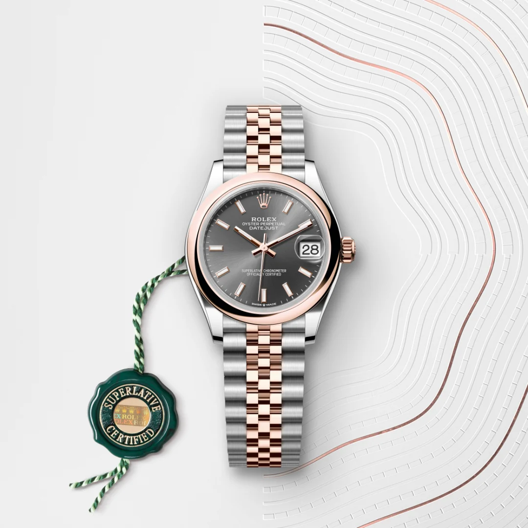 Rolex Datejust in Everose Rolesor - combination of Oystersteel and Everose gold M278241-0018- Montecristo Jewellers