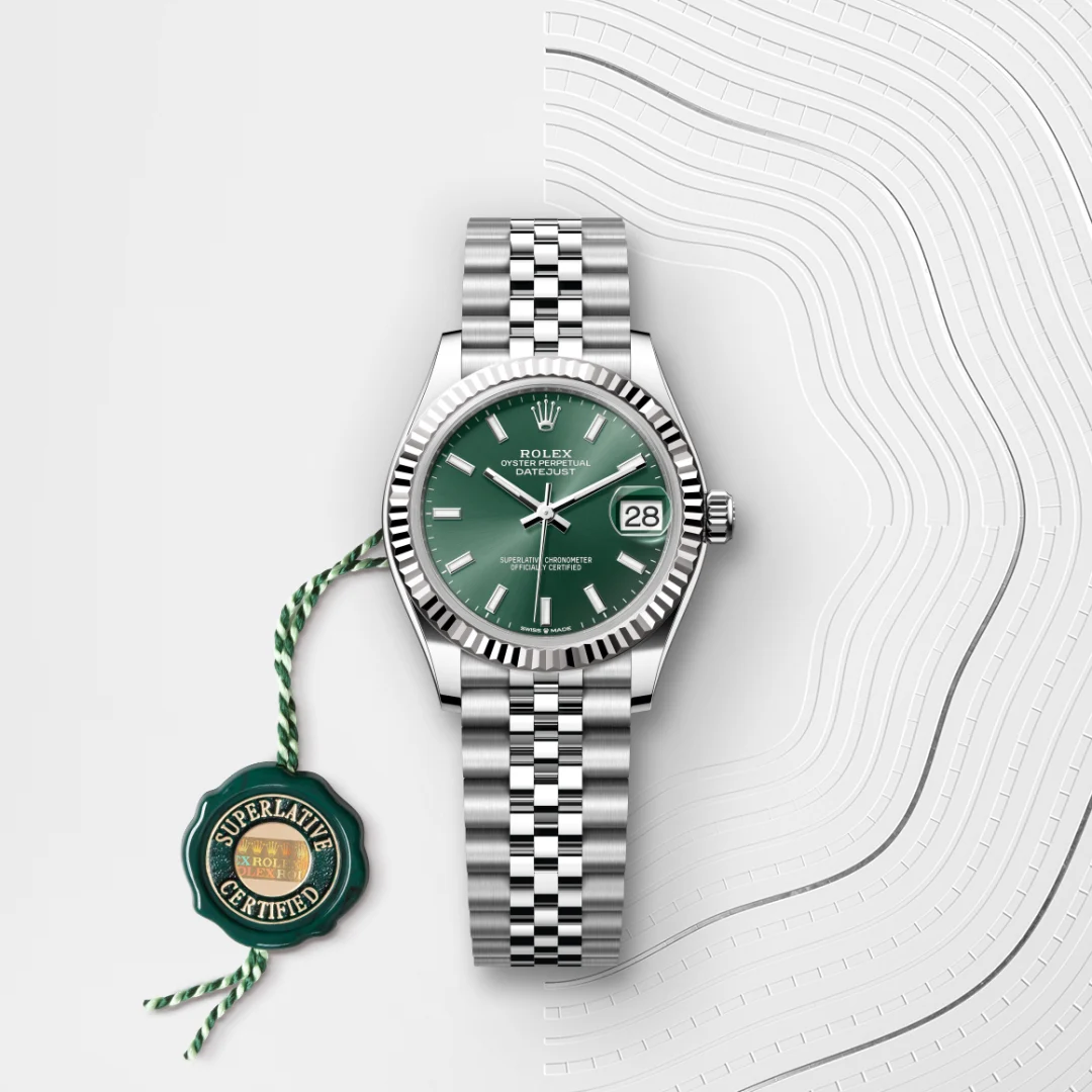 Rolex Datejust in White Rolesor - combination of Oystersteel and white gold M278274-0018- Montecristo Jewellers