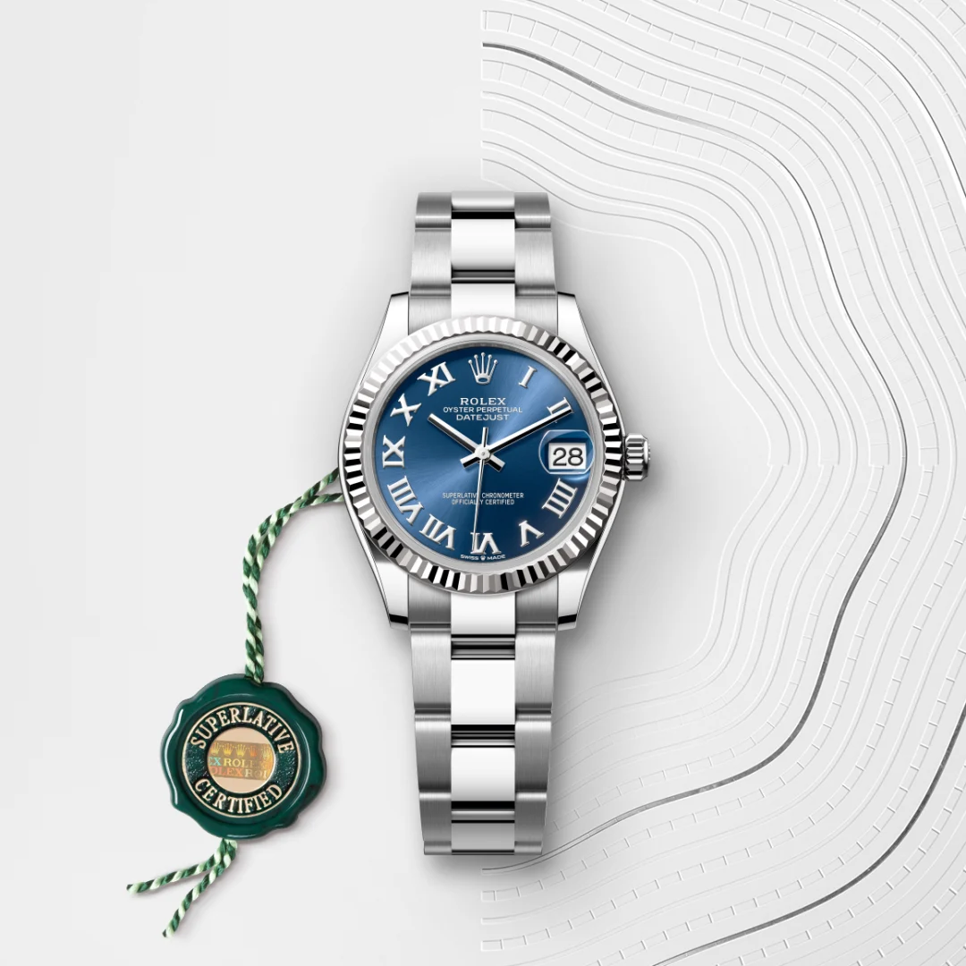 Rolex Datejust in White Rolesor - combination of Oystersteel and white gold M278274-0033- Montecristo Jewellers