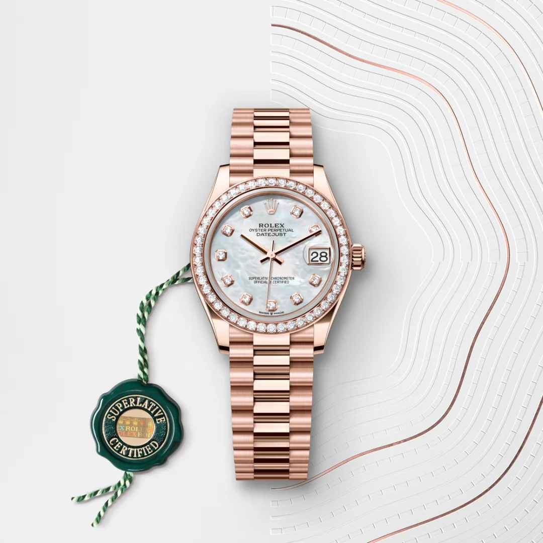 Rolex Datejust in 18 ct Everose gold M278285RBR-0005- Montecristo Jewellers