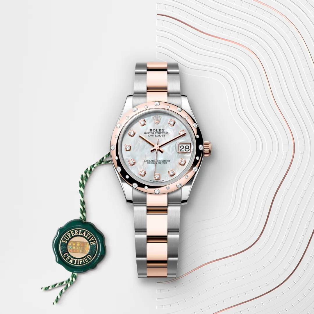 Rolex Datejust in Everose Rolesor - combination of Oystersteel and Everose gold M278341RBR-0025- Montecristo Jewellers