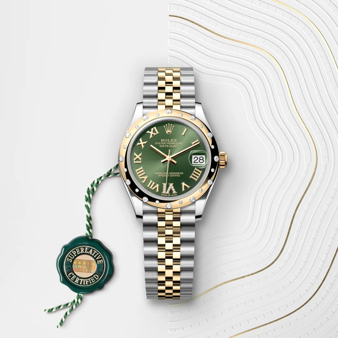 Rolex Datejust in Yellow Rolesor - combination of Oystersteel and yellow gold M278343RBR-0016- Montecristo Jewellers