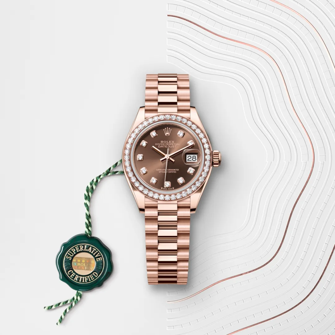 Rolex Lady-Datejust in 18 ct Everose gold M279135RBR-0017- Montecristo Jewellers