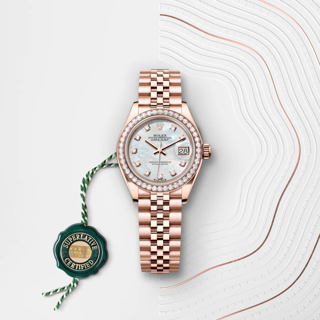 Rolex Lady-Datejust in 18 ct Everose gold M279135RBR-0019- Montecristo Jewellers