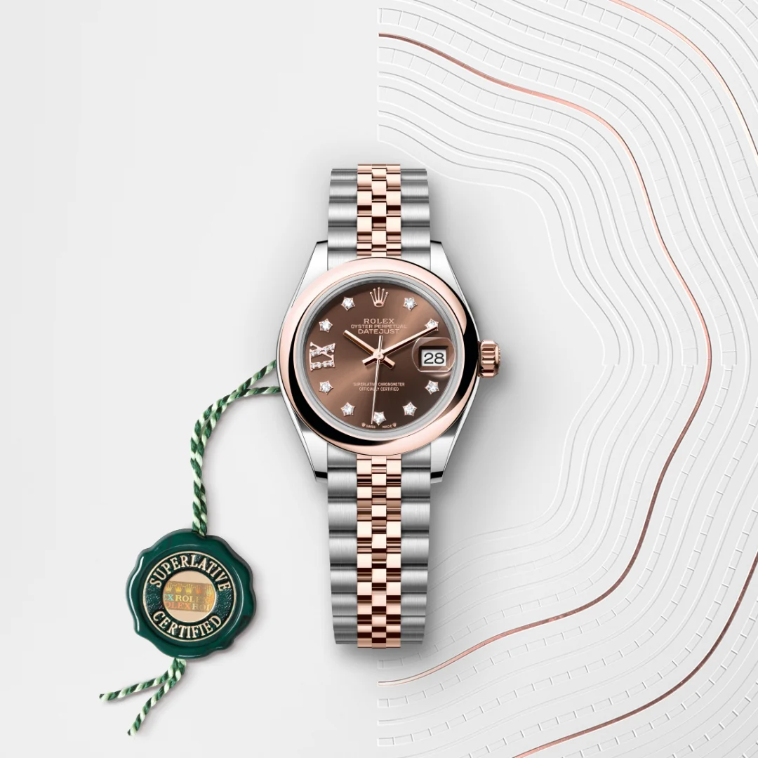 Rolex Lady-Datejust in Everose Rolesor - combination of Oystersteel and Everose gold M279161-0003- Montecristo Jewellers