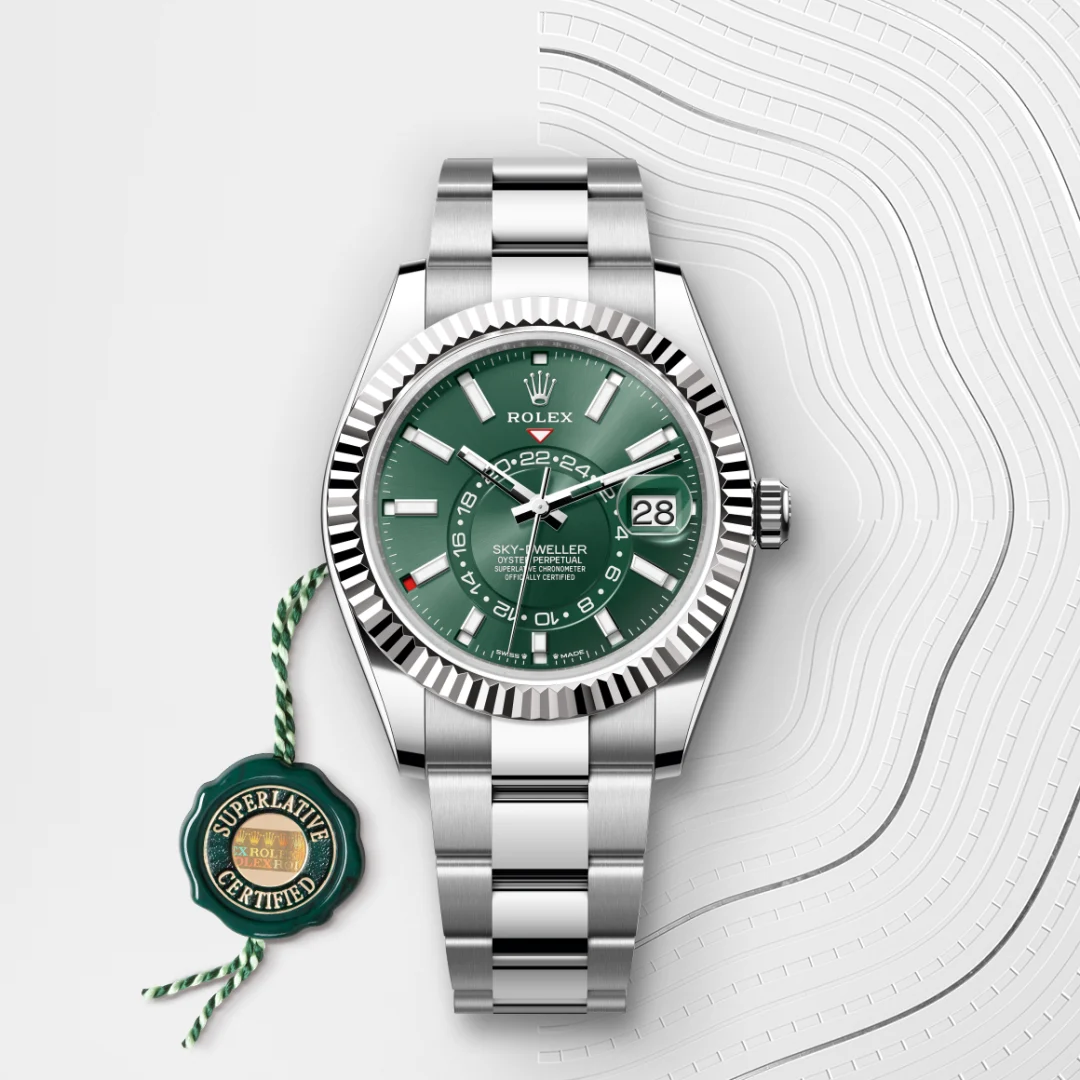 Rolex Sky-Dweller in White Rolesor - combination of Oystersteel and white gold M336934-0001- Montecristo Jewellers
