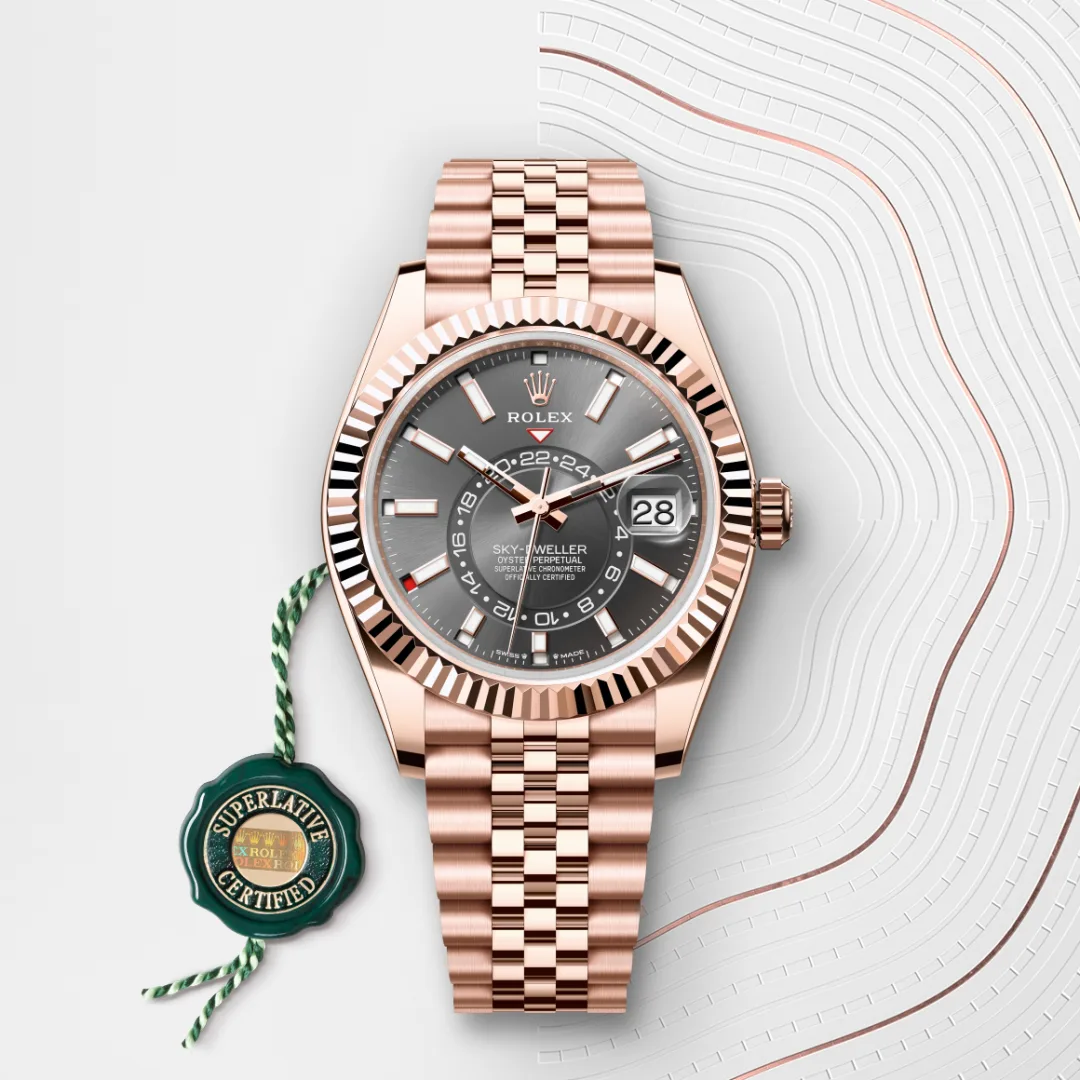 Rolex Sky-Dweller in 18 ct Everose gold M336935-0008- Montecristo Jewellers