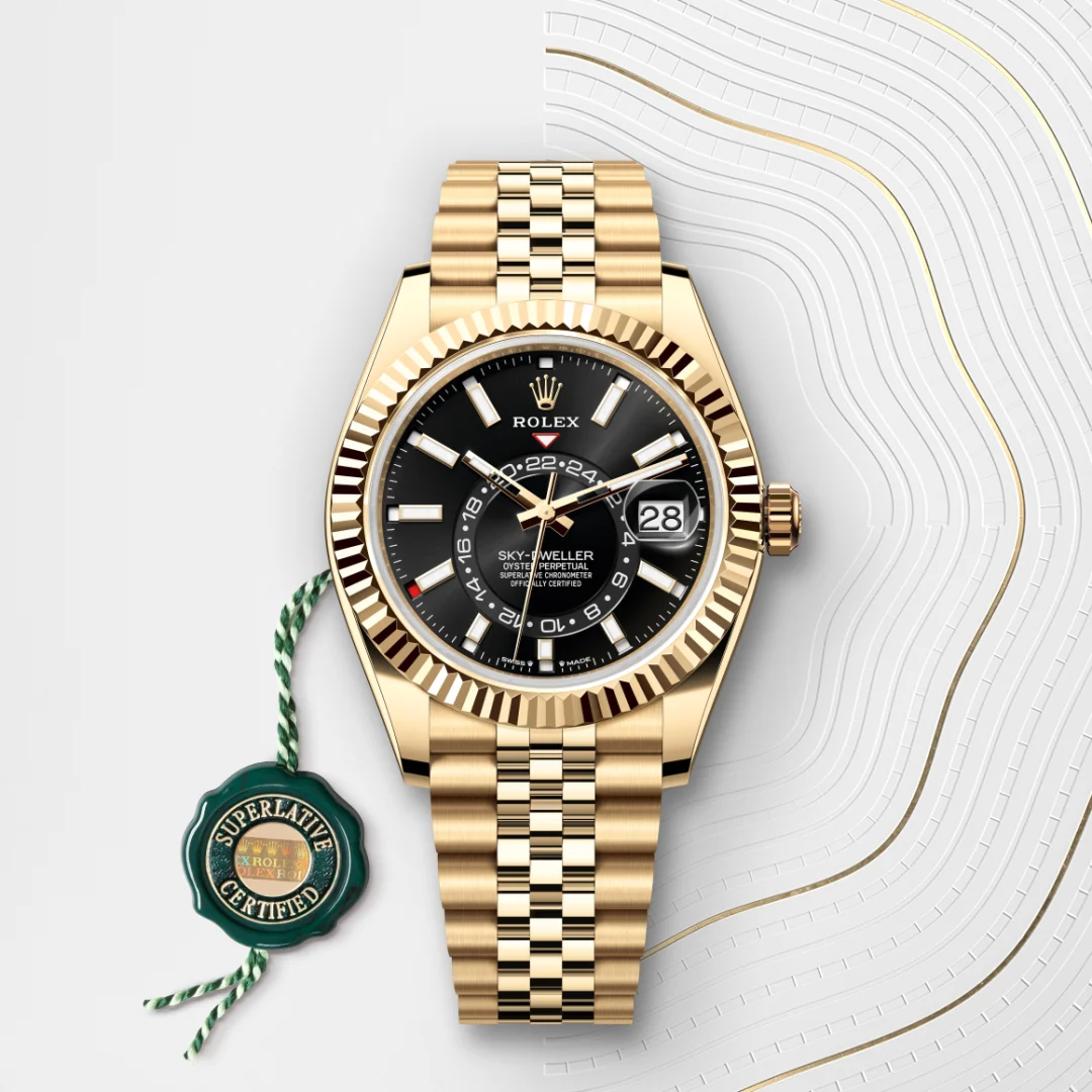 Rolex Sky-Dweller in 18 ct yellow gold M336938-0005- Montecristo Jewellers