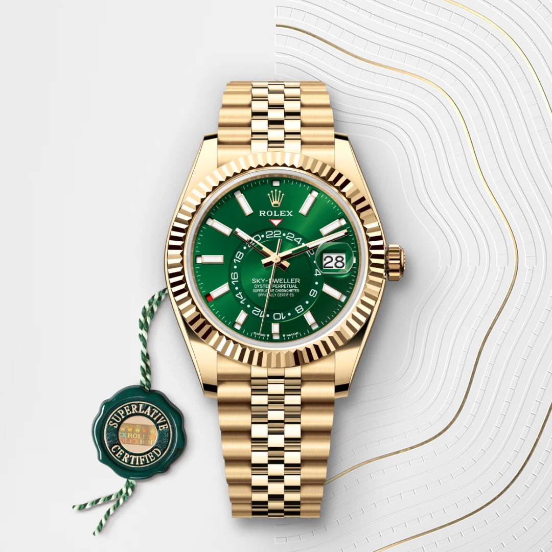 Rolex Sky-Dweller in 18 ct yellow gold M336938-0008- Montecristo Jewellers
