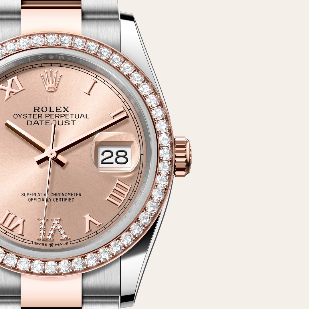Rolex Datejust in Everose Rolesor - combination of Oystersteel and Everose gold M126281RBR-0016- Montecristo Jewellers