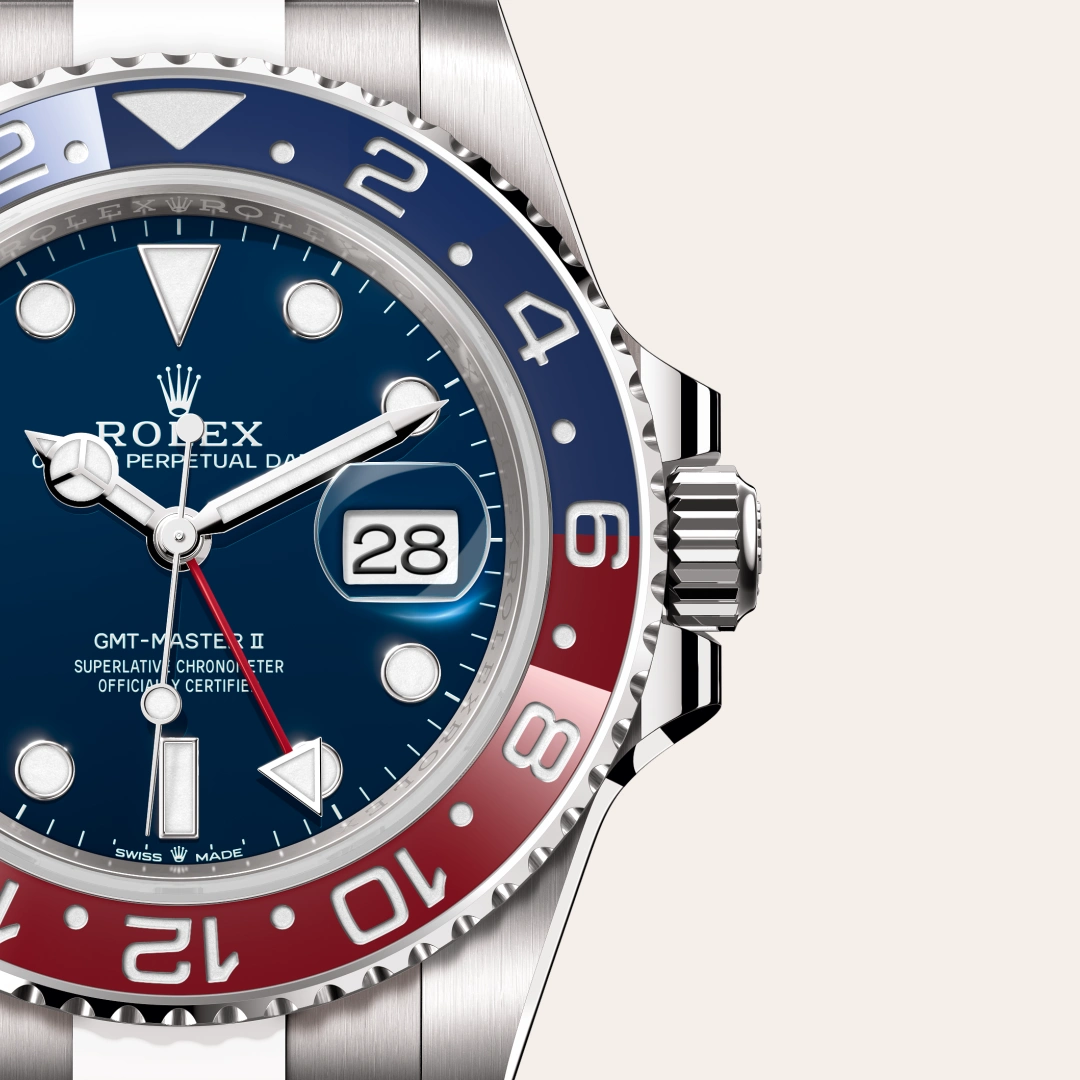 Rolex GMT-Master II in 18 ct white gold M126719BLRO-0003- Montecristo Jewellers