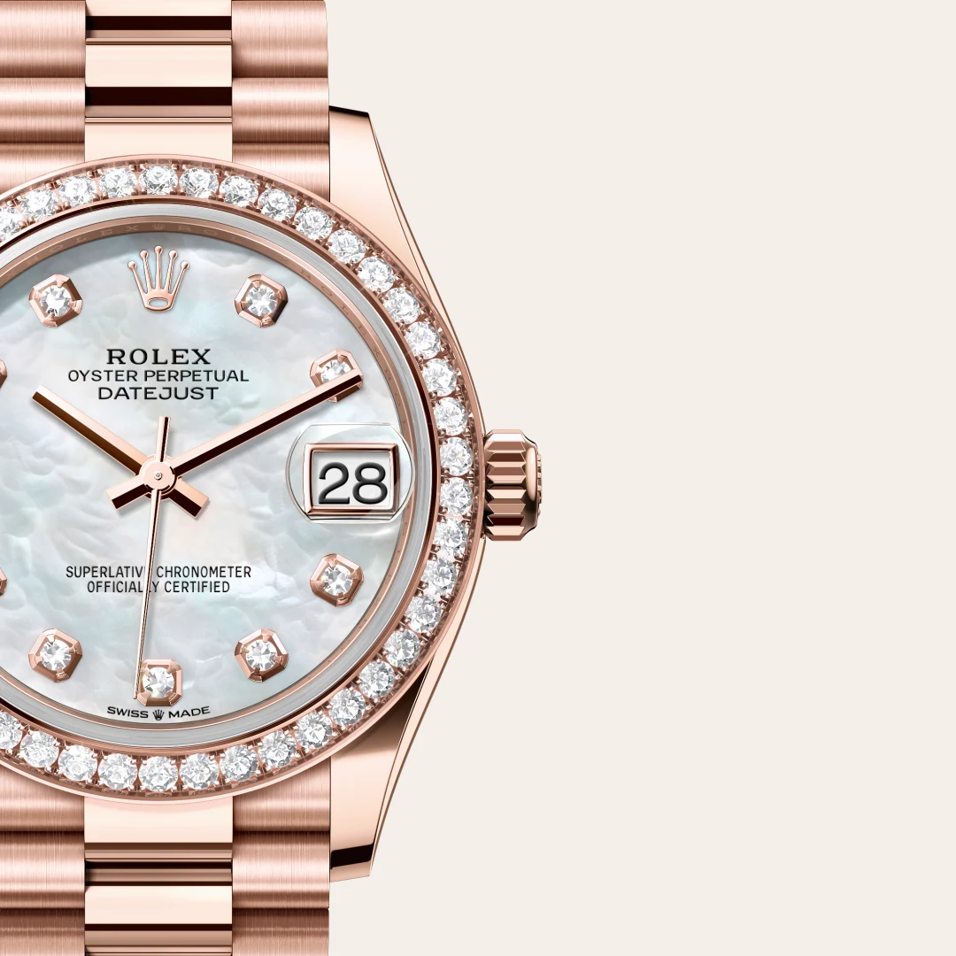 Rolex Datejust in 18 ct Everose gold M278285RBR-0005- Montecristo Jewellers