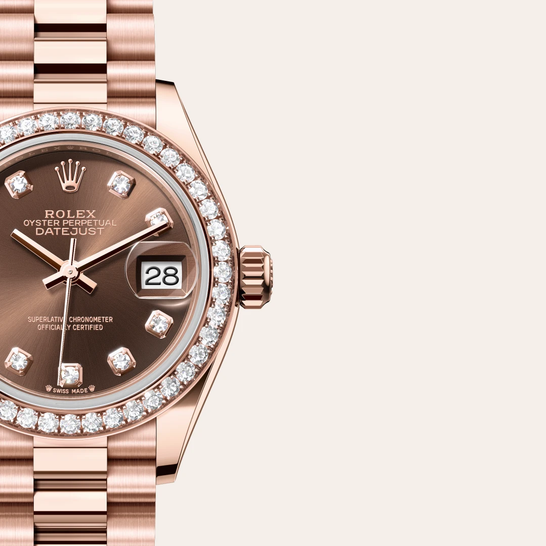 Rolex Lady-Datejust in 18 ct Everose gold M279135RBR-0017- Montecristo Jewellers
