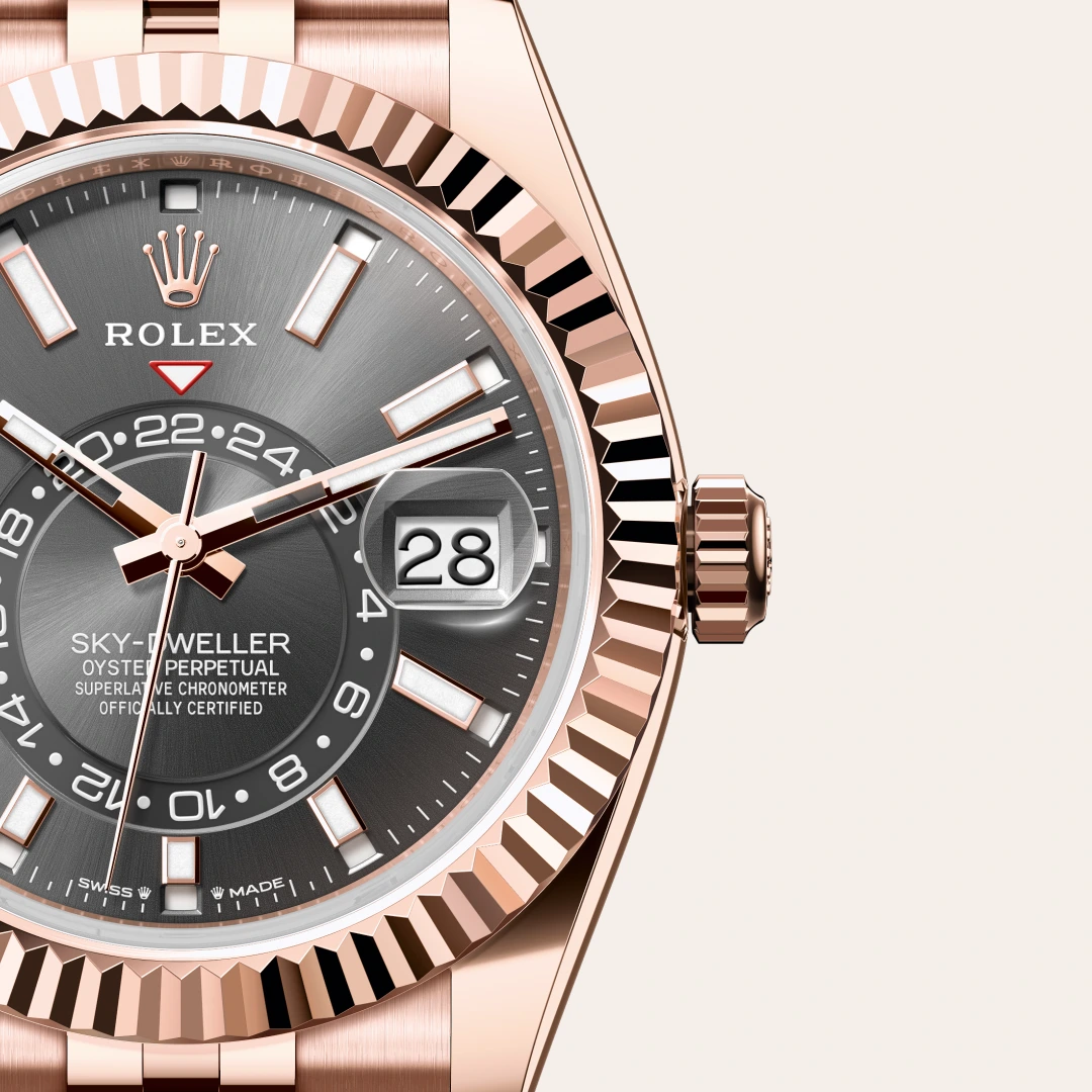 Rolex Sky-Dweller in 18 ct Everose gold M336935-0008- Montecristo Jewellers