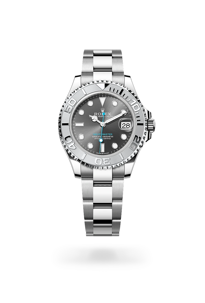 Rolex Yacht-Master in Rolesium - combination of Oystersteel and platinum M268622-0002- Montecristo Jewellers