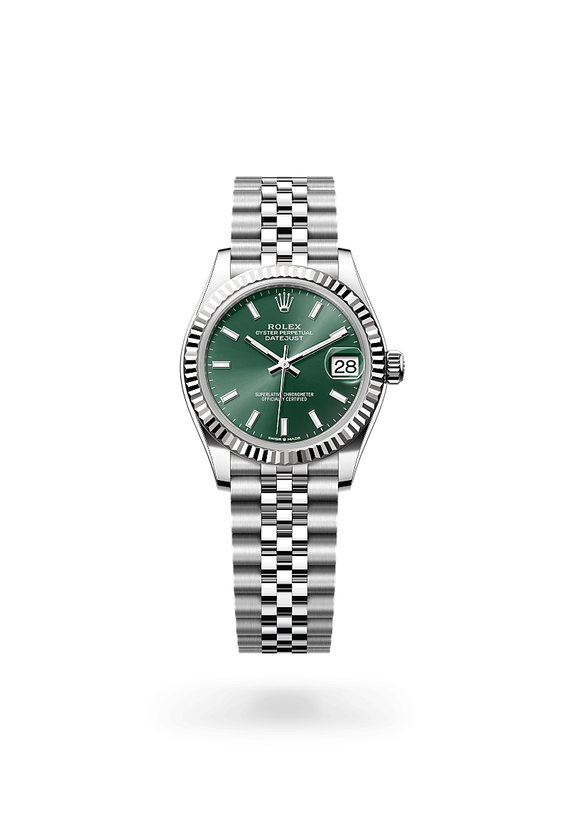 Rolex Datejust in White Rolesor - combination of Oystersteel and white gold M278274-0018- Montecristo Jewellers