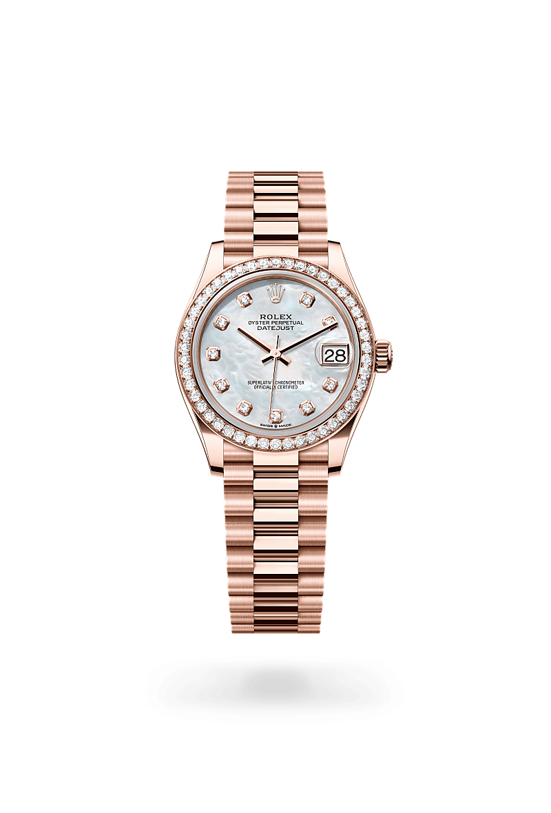 Rolex Datejust in 18 ct Everose gold M278285RBR-0005- Montecristo Jewellers